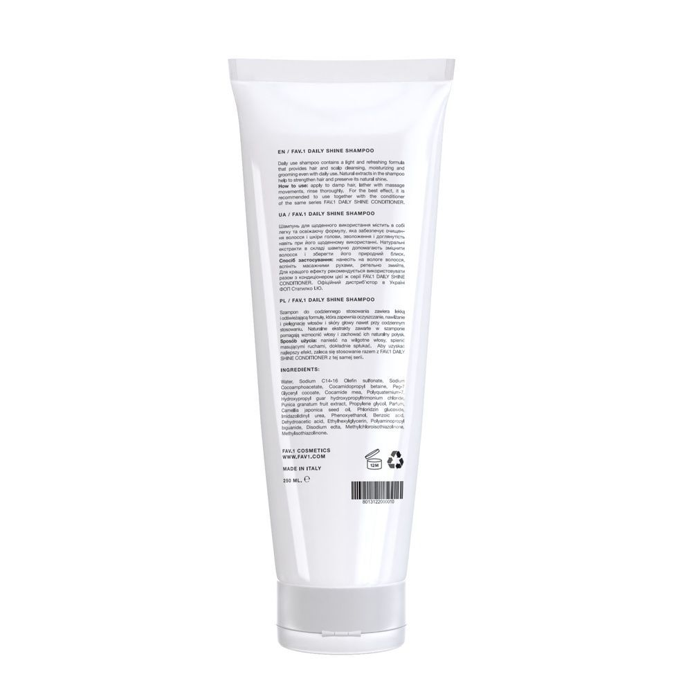 Шампунь для щоденного використання FAV.1 DAILY SHINE SHAMPOO FV004 фото