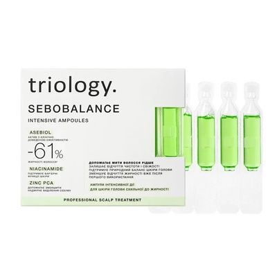 Балансувальна сироватка для шкіри голови схильної до жирності Triology Sebobalance Intensive Ampoules TRG35 фото