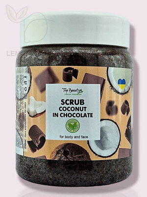 Скраб для тіла та обличчя TOP BEAUTY Scrub Body & Face Coconut In Chocolate TPBC51 фото