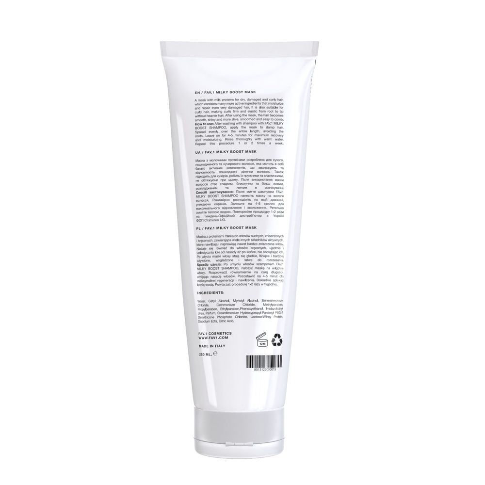 Маска з молочними протеїнами FAV.1 MILKY BOOST MASK FV012 фото