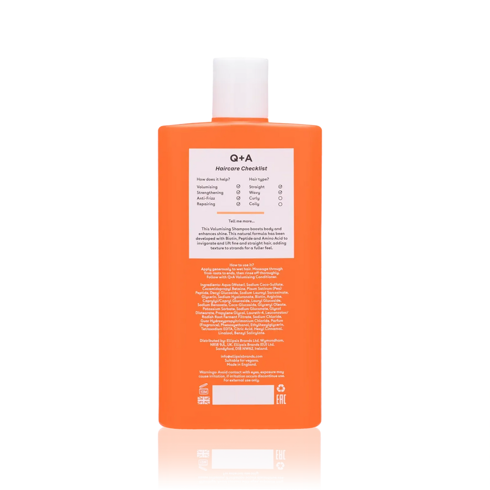 Шампунь для створення об'єму волосся Q+A Volumising Shampoo 250ml QA007 фото