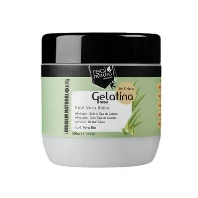 Гель-желатин для укладання кучерявого та хвилястого волосся Real Naturа Gelatina Capilar Aloe Vera Hidran RN41 фото
