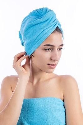 Hair Expert Тюрбан махровий. Блакитний HE111260 фото