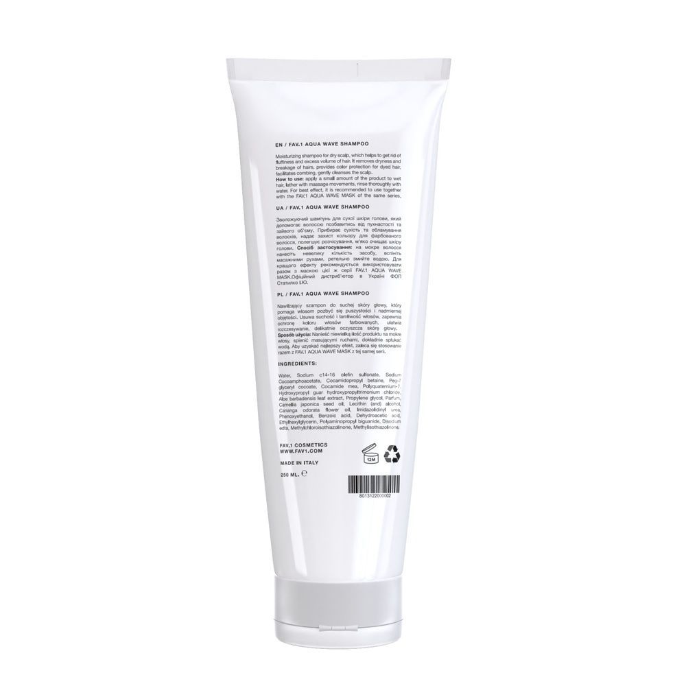 Зволожуючий шампунь FAV.1 AQUA WAVE SHAMPOO 250 мл FV002 фото